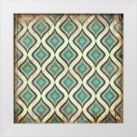 Pattern1 White Modern Wood Framed Art Print by Grey, Jace