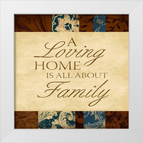Family White Modern Wood Framed Art Print by Grey, Jace