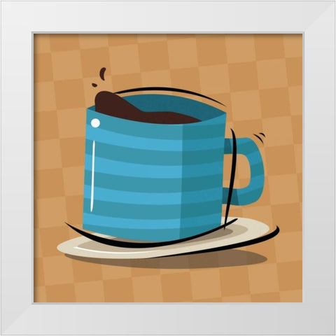 Coffee 3 clean White Modern Wood Framed Art Print by Grey, Jace