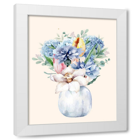 Night Of Romance 1 White Modern Wood Framed Art Print by Keith, Jesse