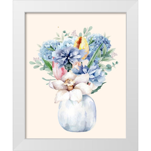 Night Of Romance 1 White Modern Wood Framed Art Print by Keith, Jesse