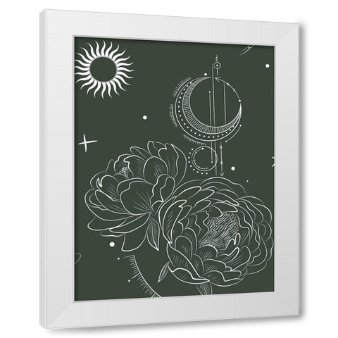 Bohemian Astrology White Modern Wood Framed Art Print by Keith, Jesse