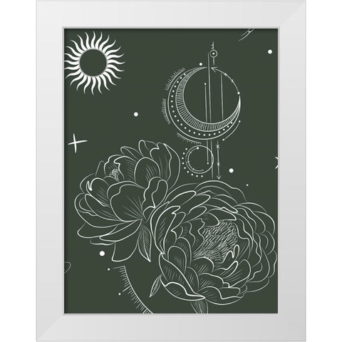 Bohemian Astrology White Modern Wood Framed Art Print by Keith, Jesse