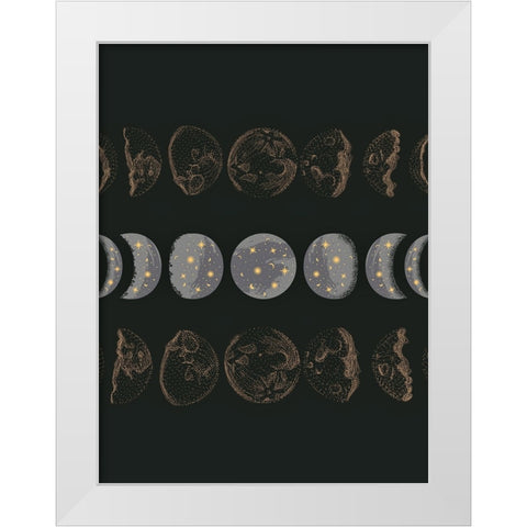 Green Gold White Modern Wood Framed Art Print by Keith, Jesse