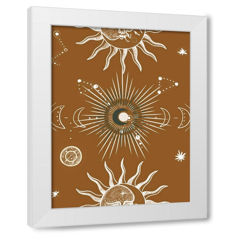 Moon Equinox White Modern Wood Framed Art Print by Keith, Jesse