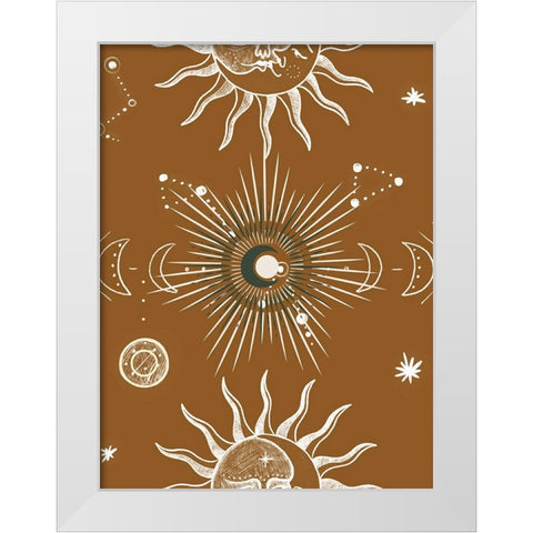 Moon Equinox White Modern Wood Framed Art Print by Keith, Jesse
