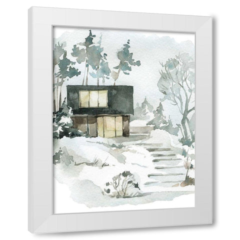 Walkway White Modern Wood Framed Art Print by Keith, Jesse