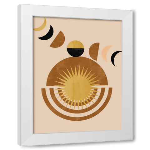 Morganite Sunrise White Modern Wood Framed Art Print by Keith, Jesse