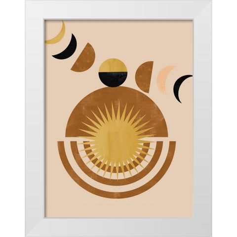 Morganite Sunrise White Modern Wood Framed Art Print by Keith, Jesse