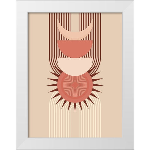 Sunlight In Abstact White Modern Wood Framed Art Print by Keith, Jesse