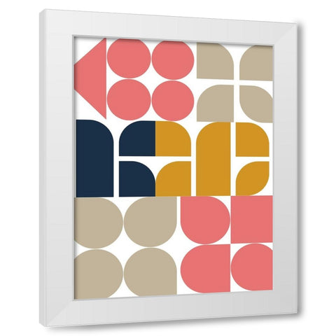 Middle Pop White Modern Wood Framed Art Print by Keith, Jesse