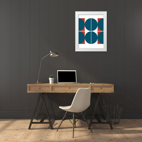 Split Sailor White Modern Wood Framed Art Print by Keith, Jesse