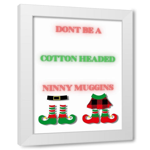 Ninny Muggins White Modern Wood Framed Art Print by Keith, Jesse