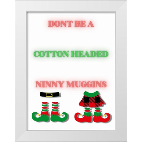 Ninny Muggins White Modern Wood Framed Art Print by Keith, Jesse