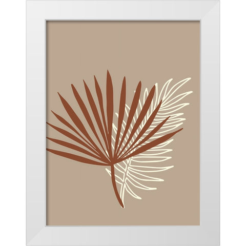 Picante Palm White Modern Wood Framed Art Print by Keith, Jesse