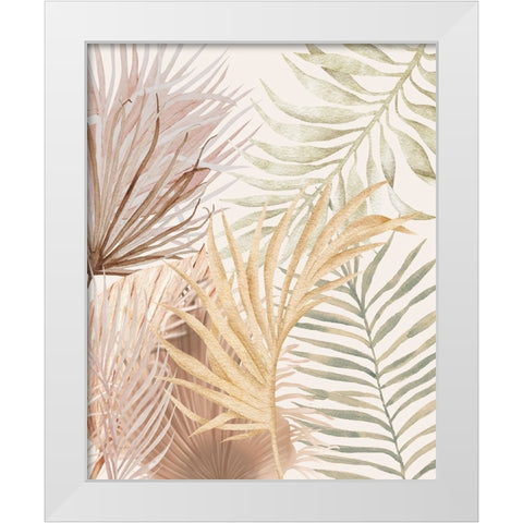 Soft Palms White Modern Wood Framed Art Print by Keith, Jesse