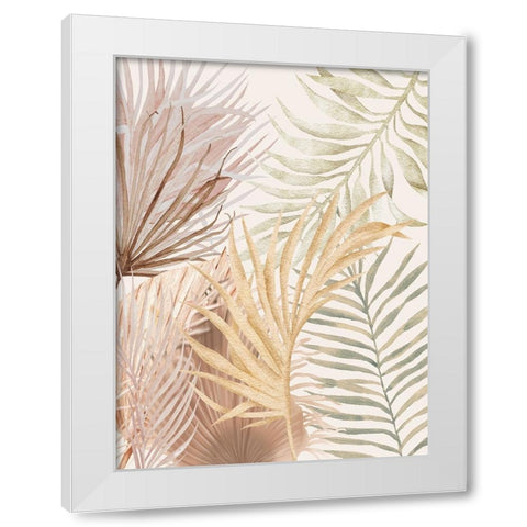 Soft Palms 2 White Modern Wood Framed Art Print by Keith, Jesse