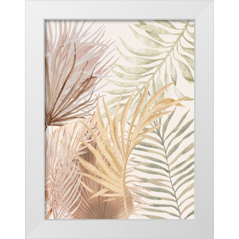 Soft Palms 2 White Modern Wood Framed Art Print by Keith, Jesse