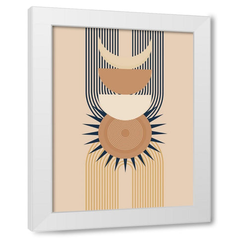 Arched Sun White Modern Wood Framed Art Print by Keith, Jesse
