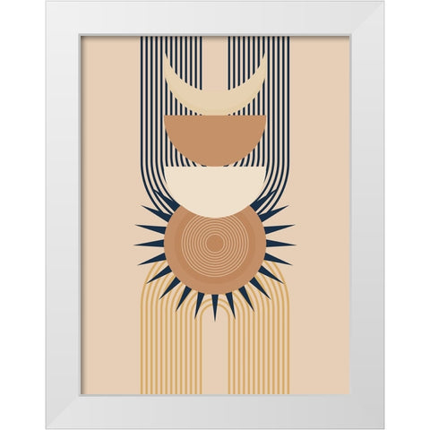 Arched Sun White Modern Wood Framed Art Print by Keith, Jesse