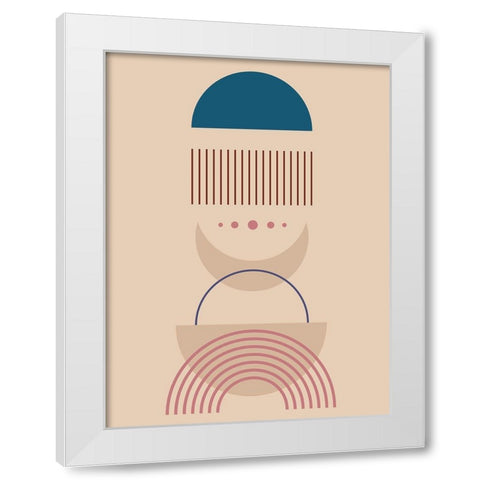 Arched Moon Rise White Modern Wood Framed Art Print by Keith, Jesse