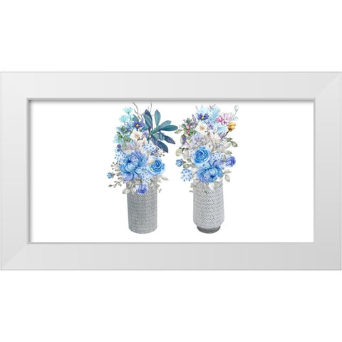 Flowers Of Infatuation White Modern Wood Framed Art Print by Keith, Jesse