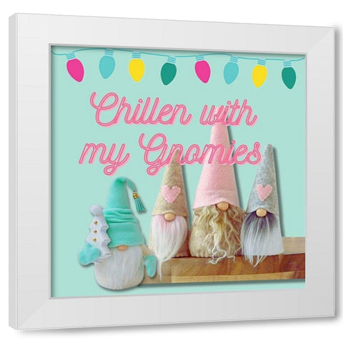 Gnomies White Modern Wood Framed Art Print by Keith, Jesse