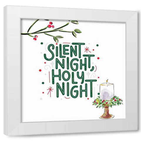 Holy Night White Modern Wood Framed Art Print by Keith, Jesse