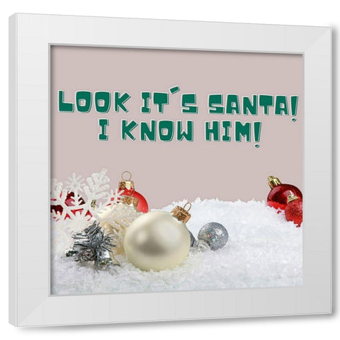 I Know Him White Modern Wood Framed Art Print by Keith, Jesse