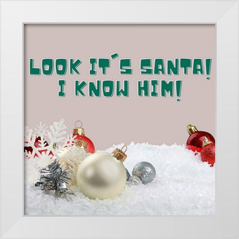 I Know Him White Modern Wood Framed Art Print by Keith, Jesse