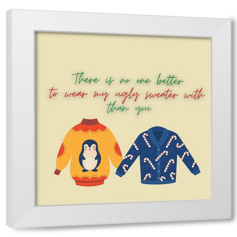 No One Better White Modern Wood Framed Art Print by Keith, Jesse
