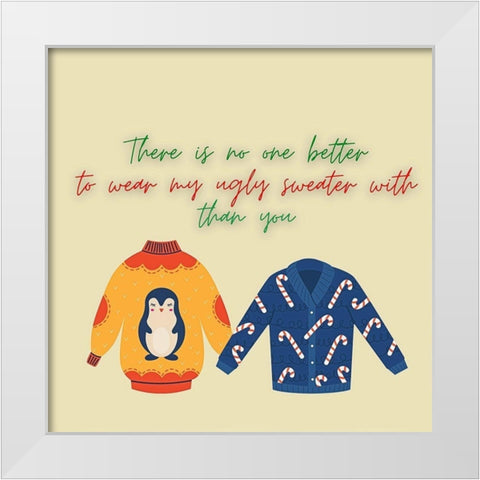 No One Better White Modern Wood Framed Art Print by Keith, Jesse