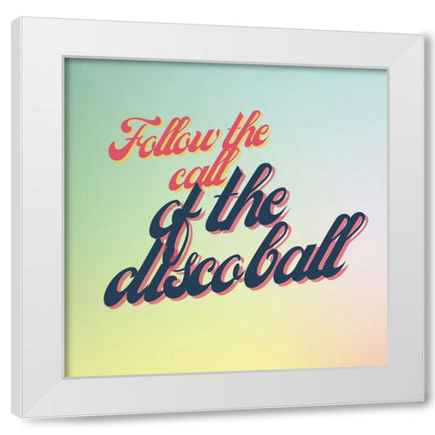 Follow The Call White Modern Wood Framed Art Print by Keith, Jesse