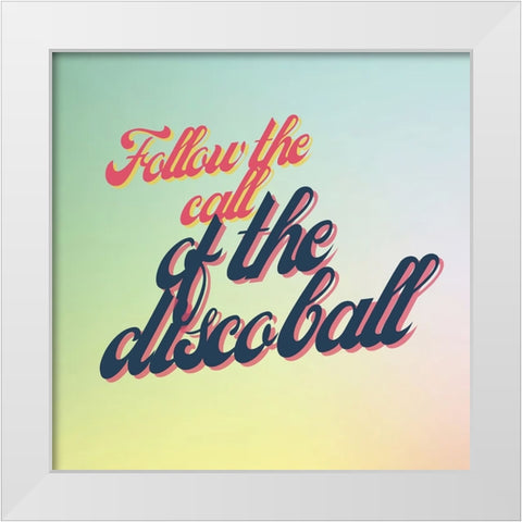 Follow The Call White Modern Wood Framed Art Print by Keith, Jesse