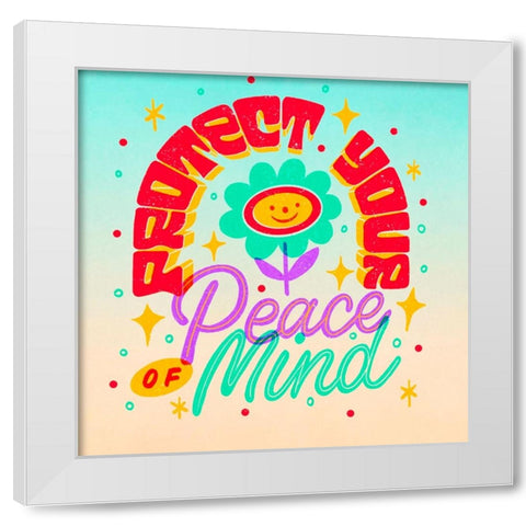 Peace Of Mind 1 White Modern Wood Framed Art Print by Keith, Jesse