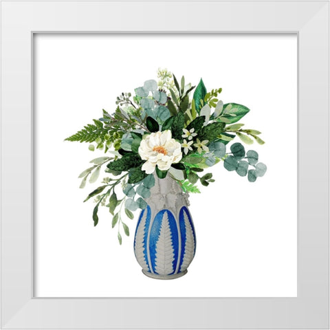 Magnolia And True White Modern Wood Framed Art Print by Keith, Jesse