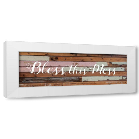 Bless This Home 1 White Modern Wood Framed Art Print by Matic, Jelena