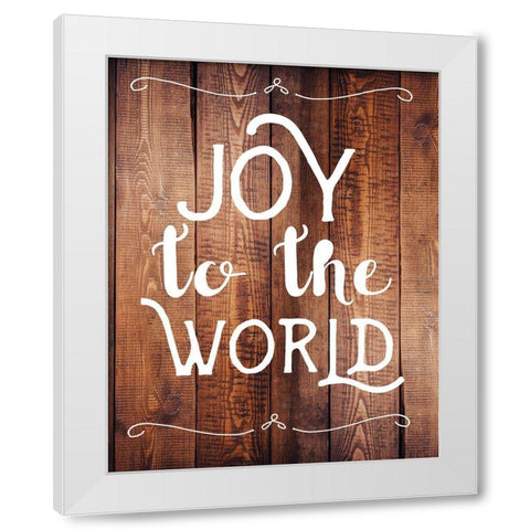 World Joy White Modern Wood Framed Art Print by Matic, Jelena