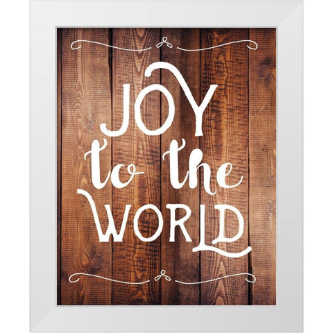 World Joy White Modern Wood Framed Art Print by Matic, Jelena