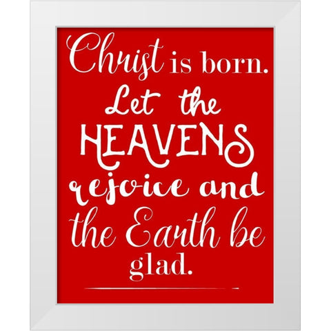 Heaven White Modern Wood Framed Art Print by Matic, Jelena
