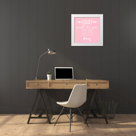 Today Will White Modern Wood Framed Art Print by Matic, Jelena