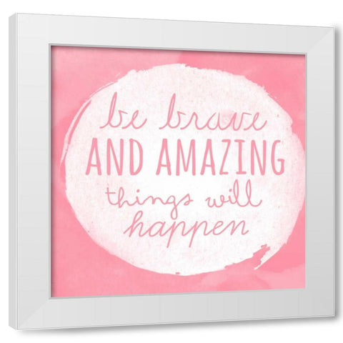 Amazing Things White Modern Wood Framed Art Print by Matic, Jelena