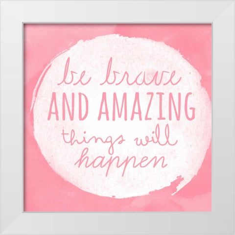 Amazing Things White Modern Wood Framed Art Print by Matic, Jelena