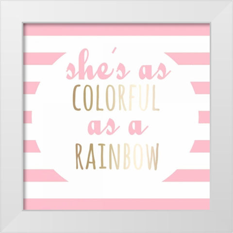 Yes She Is White Modern Wood Framed Art Print by Matic, Jelena