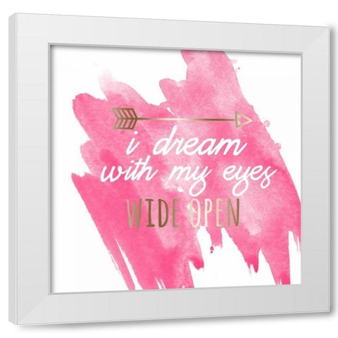 Dream Arrow White Modern Wood Framed Art Print by Matic, Jelena