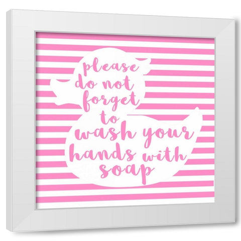 Hand Washing White Modern Wood Framed Art Print by Matic,Jelena