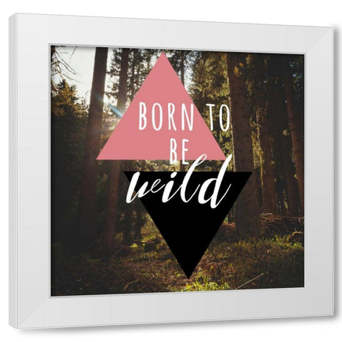 Born to be Wild 2 White Modern Wood Framed Art Print by Matic,Jelena