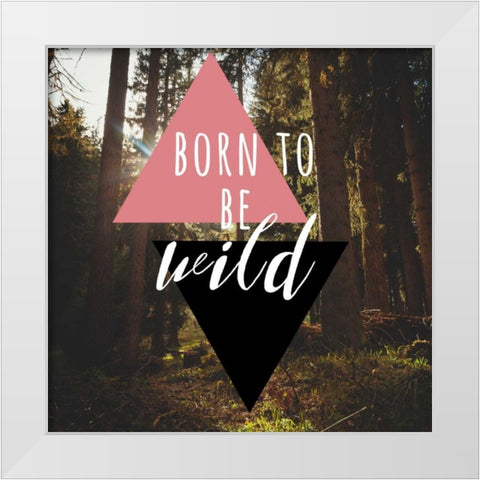 Born to be Wild 2 White Modern Wood Framed Art Print by Matic,Jelena