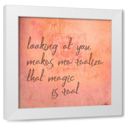 Looking At You White Modern Wood Framed Art Print by Matic,Jelena