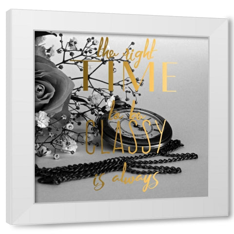 The Right Time White Modern Wood Framed Art Print by Matic,Jelena